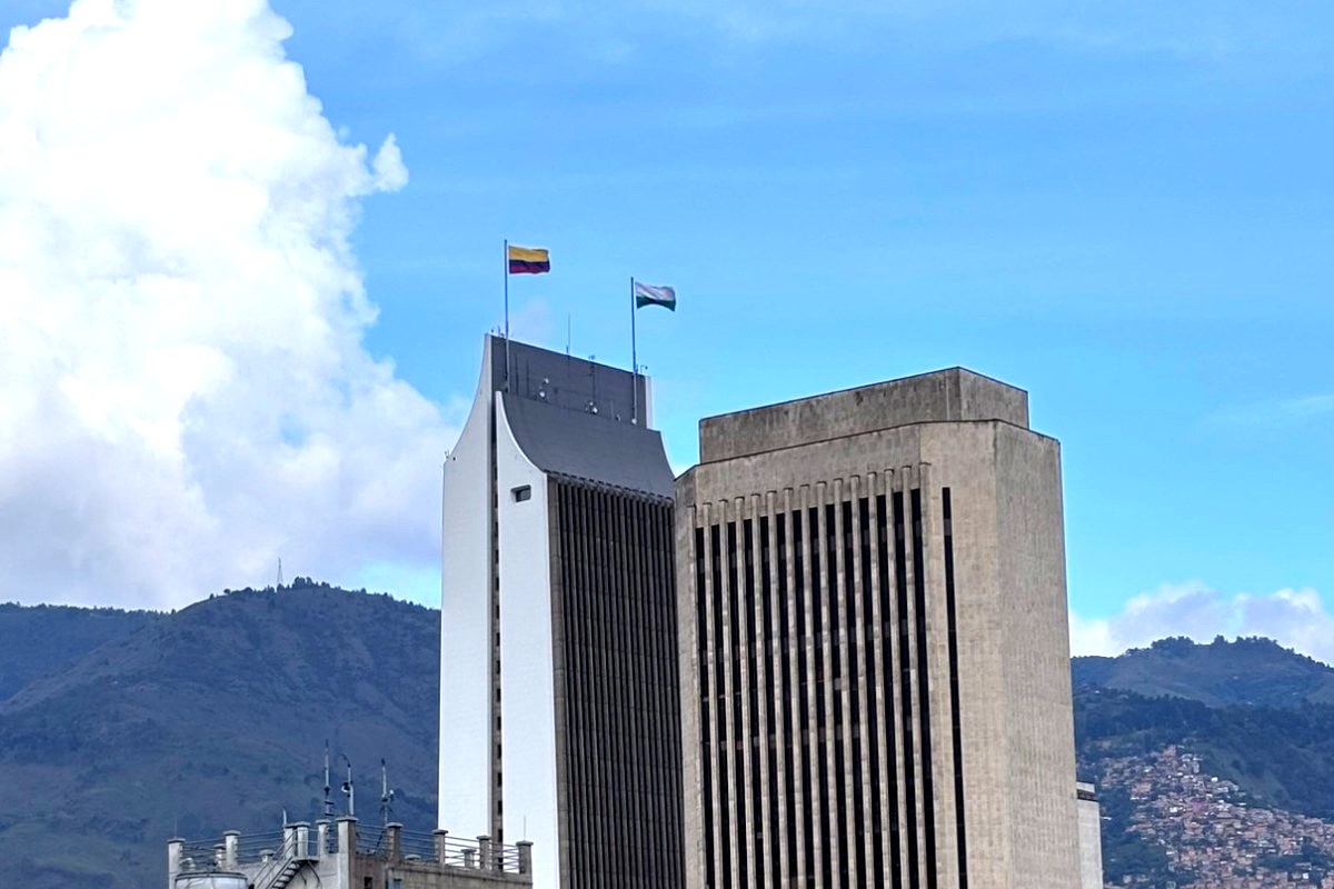 Medellín city lights by night